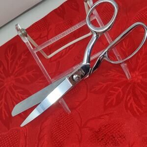 GINGHER 8 IN CHROME SCISSORSe DESIGNER FABRIC SHEARS BRAZIL